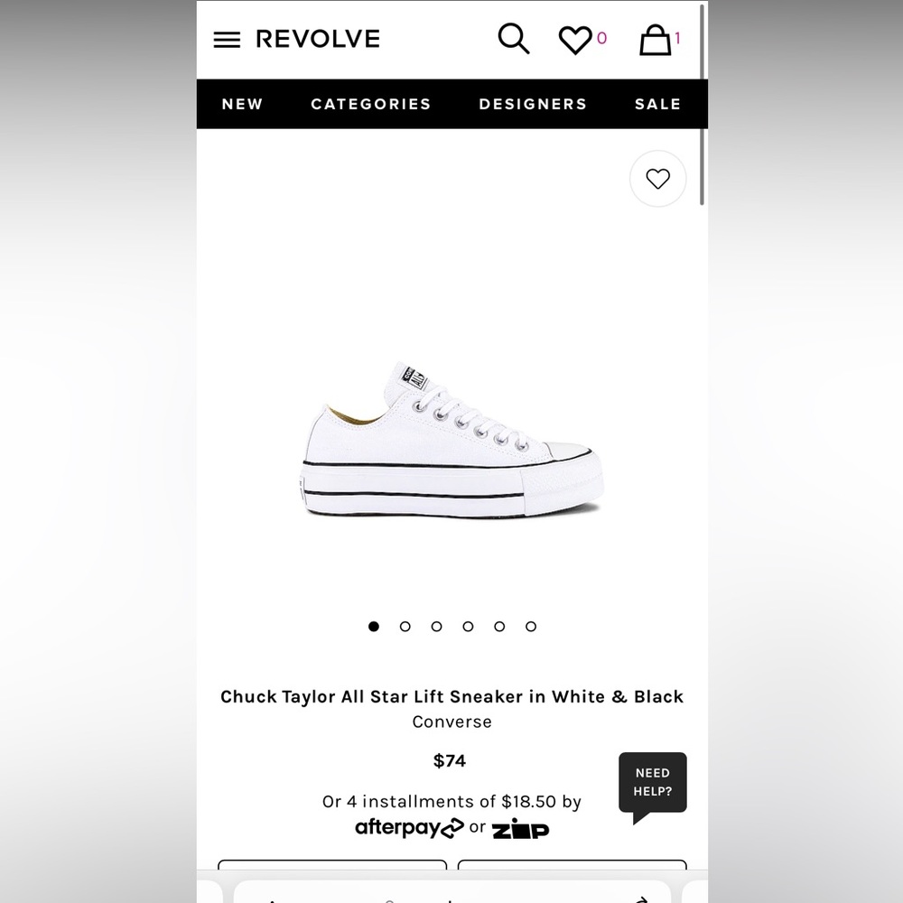 Chuck Taylor Converse All Star Lift Sneaker in White
